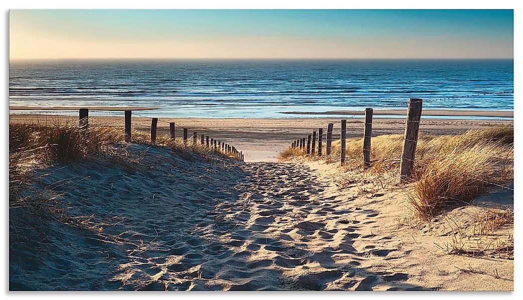 Artland Küchenrückwand "Weg zum Nordseestrand Sonnenuntergang" Alu Spritzsc günstig online kaufen