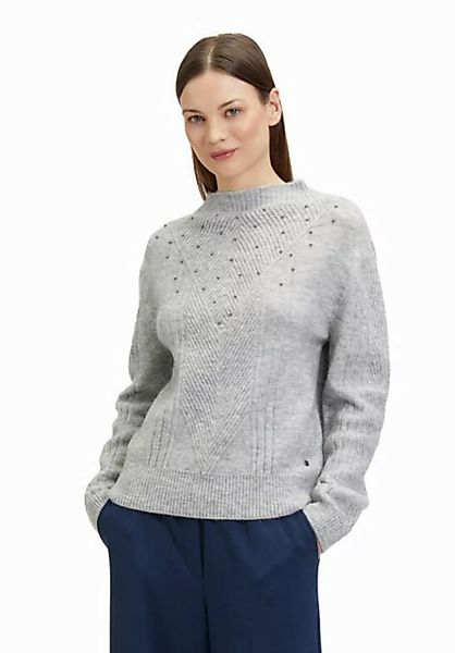 Betty&Co Strickpullover Betty & Co Strickpullover mit Perlen (1-tlg) Perlen günstig online kaufen