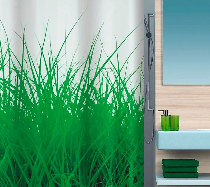 spirella Duschvorhang "GRASS", Höhe 200 cm, wasserabweisend günstig online kaufen
