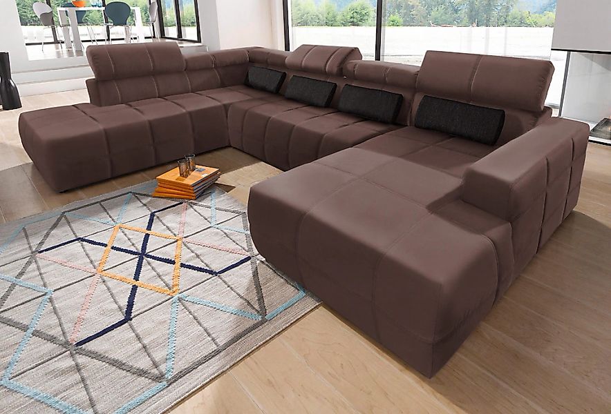 DOMO collection Wohnlandschaft "Brandon, whlw. mit Sitztiefenverstellung, w günstig online kaufen