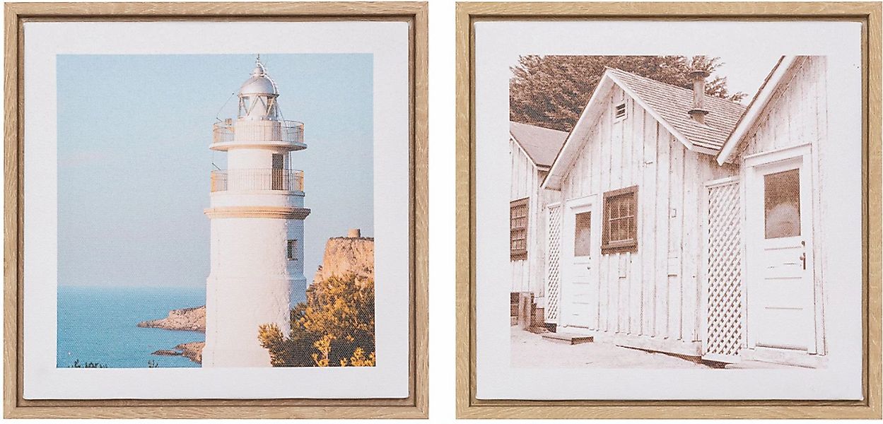 Creativ home Bild mit Rahmen "Deko-Bild Sights" 2 Stk. tlg. günstig online kaufen