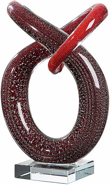 Casablanca by Gilde Dekoobjekt »Skulptur Curvum rot H. 24 cm« günstig online kaufen