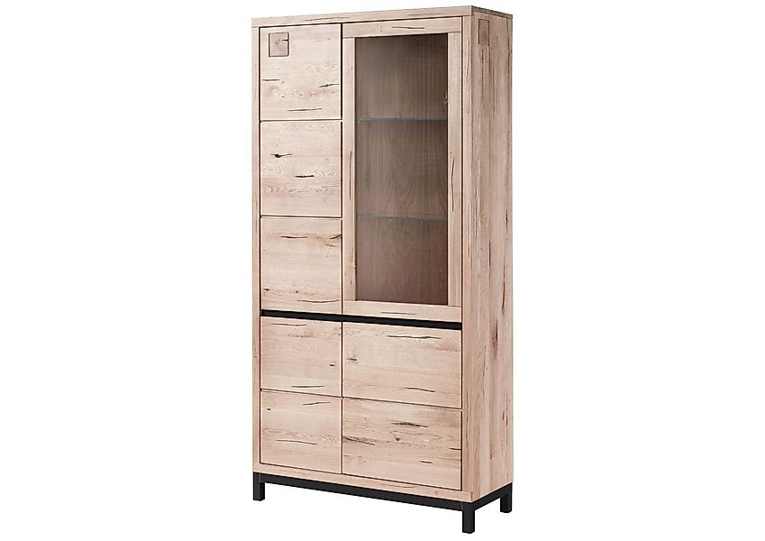 Massivmoebel24 Standvitrine (Vitrine Wildeiche 103x40x205 bianco günstig online kaufen