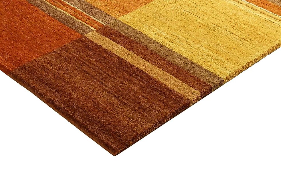 Handgeknüpfter Naturteppich  Sensation Silk Soya ¦ orange ¦ Wolle ¦ Maße (c günstig online kaufen
