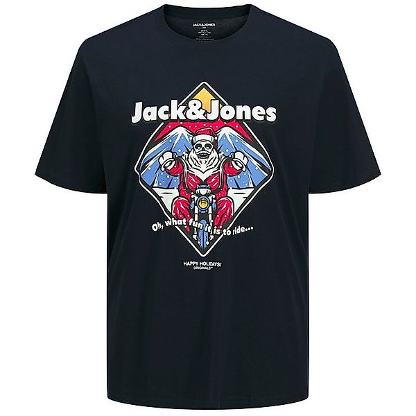 Jack & Jones Rundhalsshirt Große Größen T-Shirt dunkelblau JJXMAS CHRISTMAS günstig online kaufen