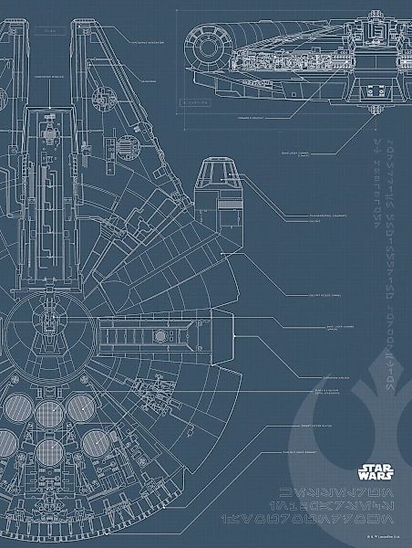 Komar Poster "Star Wars Blueprint Falcon", Star Wars, (1 St.) günstig online kaufen
