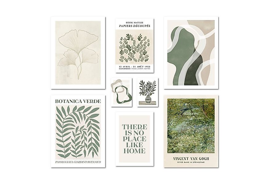 ARTFAVES Bilder-Collage Poster Set - Botanica Verde - Deko Wandbilder natur günstig online kaufen