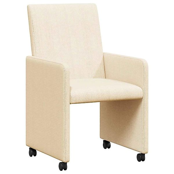 vidaXL Esszimmerstühle mit Rollen 2 Stk Creme 57 x 66 x 94 cm 42017803 günstig online kaufen