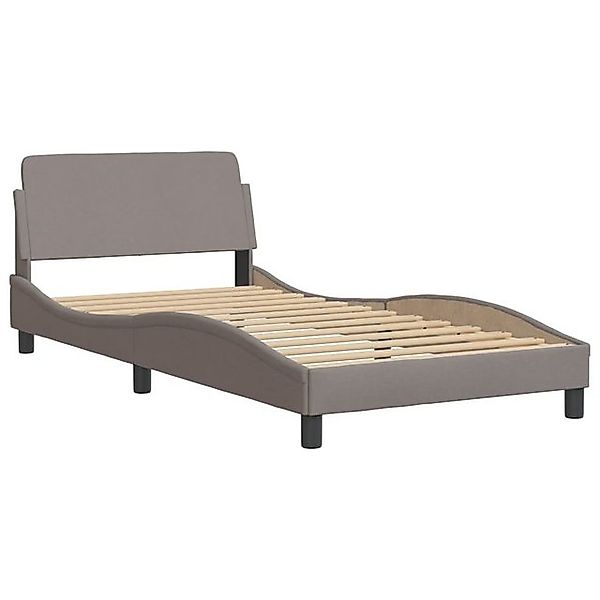 furnicato Bettgestell "Dover" Taupe 100x200 cm Stoff (1-tlg) günstig online kaufen