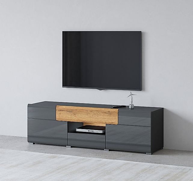 INOSIGN Lowboard "Toledo,Breite 159cm, trendige TV-Schrank mit dekorative F günstig online kaufen