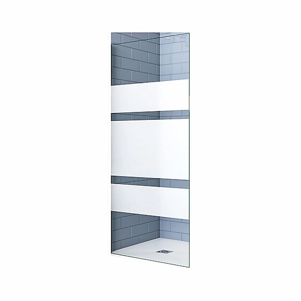 Duschparadies 137.7 x 190 cm Walk in Glas 6mm Nano Glas Teilsatiniert Dusch günstig online kaufen