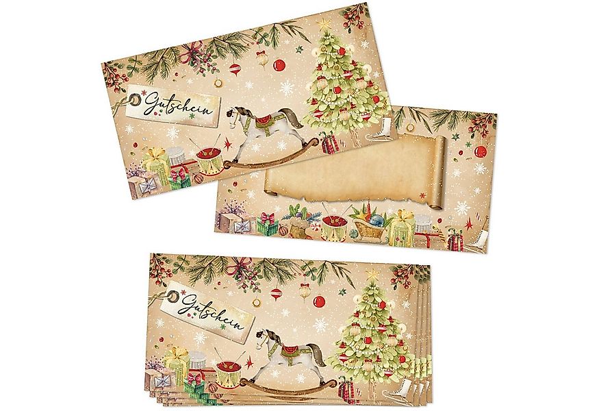 Logbuch-Verlag Dekofigur 10 Gutscheine Weihnachten Weihnachtsgutschein DIN günstig online kaufen