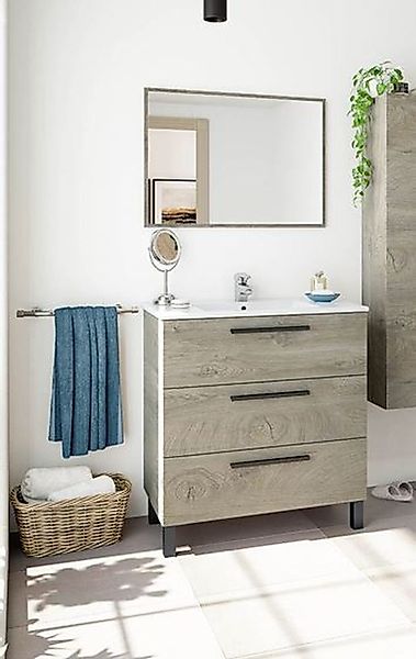 freiraum Waschbeckenunterschrank ATHENA in Alaska-Eiche - günstig online kaufen