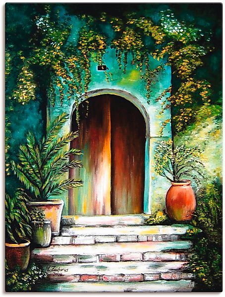 Artland Wandbild "Mediterranes Gartenparadies", Fenster & Türen, (1 St.), a günstig online kaufen