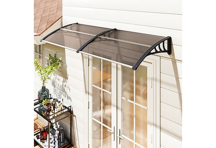 Outsunny Pultvordach Vordach für Haustür 75x195x23 cm (Überdachung 5mm Poly günstig online kaufen