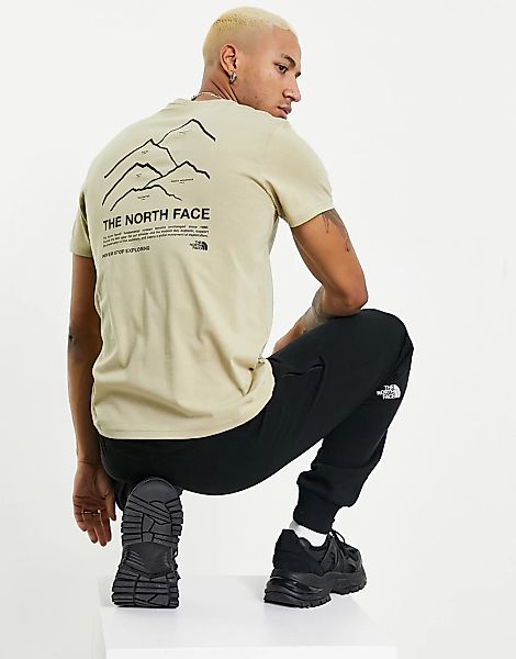 The North Face – Peaks – T-Shirt in Khaki, exklusiv bei ASOS-Grün günstig online kaufen