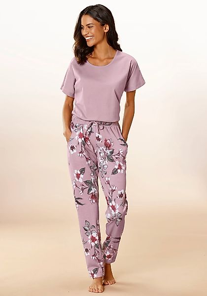 Vivance Dreams Pyjama 2 Stk. tlg., mit Blumendruck günstig online kaufen