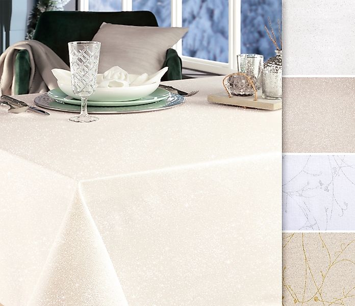 Beautex Tischdecke Baumwolle Tischdecke mit Fleckenschutz, günstig online kaufen