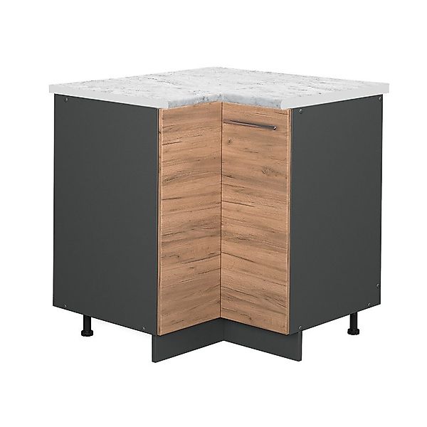 Vicco Eckunterschrank Fame-Line, Goldkraft Eiche/Anthrazit, 80.5 günstig online kaufen