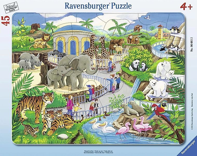 Ravensburger Puzzle Besuch im Zoo. Rahmenpuzzle, günstig online kaufen