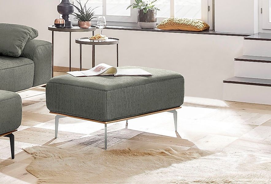 W.SCHILLIG Polsterhocker run, mit Holzsockel, Füße günstig online kaufen
