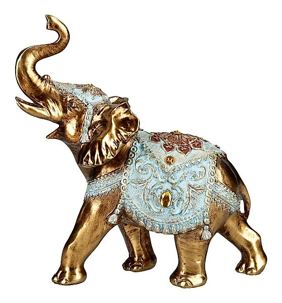 Figuren Shop GmbH Dekofigur Glückselefant Figur – Gold Dekofigur Statue mit günstig online kaufen