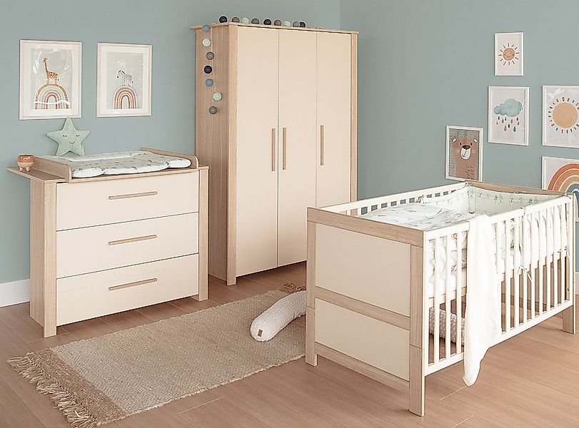 roba® Babyzimmer-Komplettset Momo - modernes Kinderzimmer aus Holz - Cashme günstig online kaufen