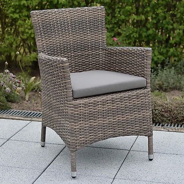 MERXX Gartensessel »Teneriffa« Set, 2 Stk. tlg. 2er Set, Polyrattan, inkl. günstig online kaufen
