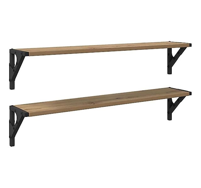 vidaXL Regal Wandregale 2 pcs Artisan-Eiche 80 x 15 x 15,5 cm Holzwerkstoff günstig online kaufen