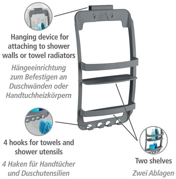 WENKO Duschregal Universal, mit 4 Haken günstig online kaufen