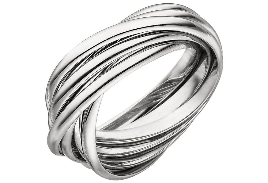 Schmuck Krone Silberring 6-er Ring, gekreuzte Ringe, 925 Silber, Silber 925 günstig online kaufen