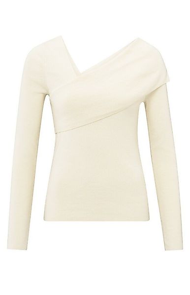 YAYA Langarmshirt Fitted sweater with crossed günstig online kaufen