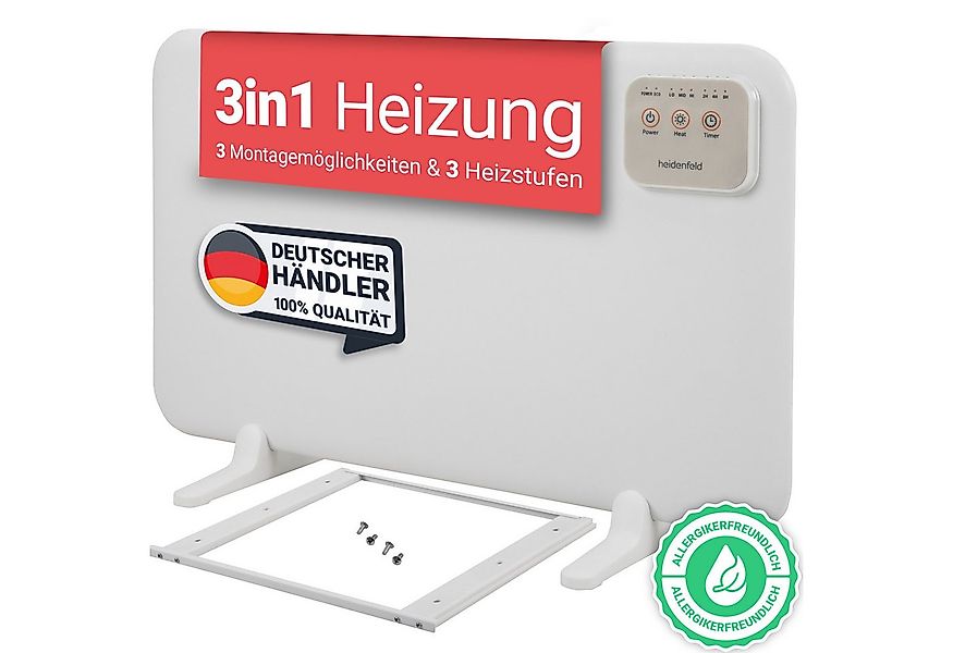 Heidenfeld Heizgerät 3in1 Tischheizung HF-TH120, Abschaltautomatik & Montag günstig online kaufen