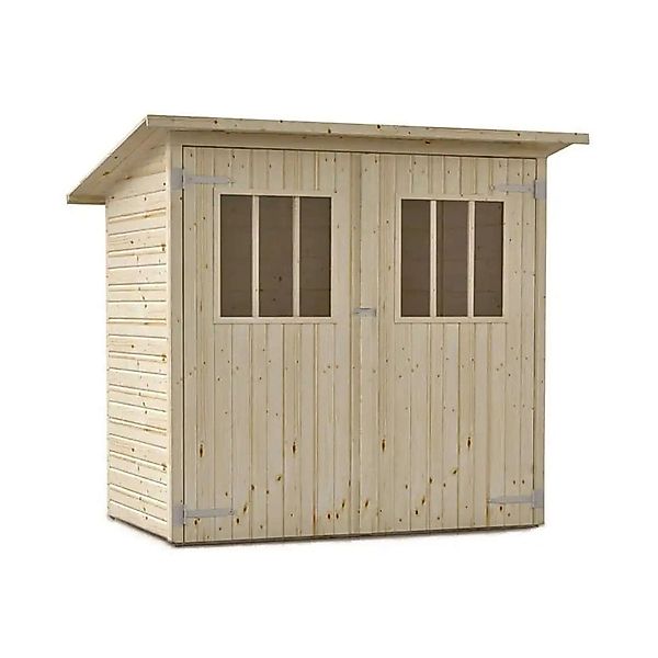 Alpholz Gerätehaus Holz Zimowit 14, BxT: 223x149 cm, in Naturbelassen mit 1 günstig online kaufen