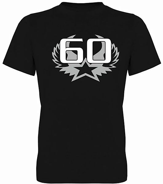 G-graphics T-Shirt 60 – Stern mit Flügeln Herren T-Shirt, zum 60ten Geburts günstig online kaufen