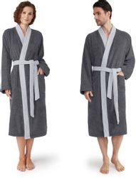 Möve Unisex-Bademantel Superwuschel Kimono mit Blende, günstig online kaufen