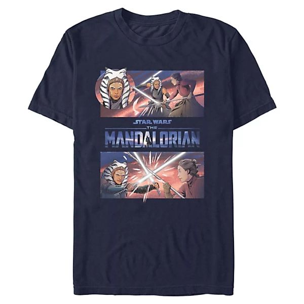 Star Wars - The Mandalorian - Gruppe Clash With Ahsoka - Männer T-Shirt günstig online kaufen