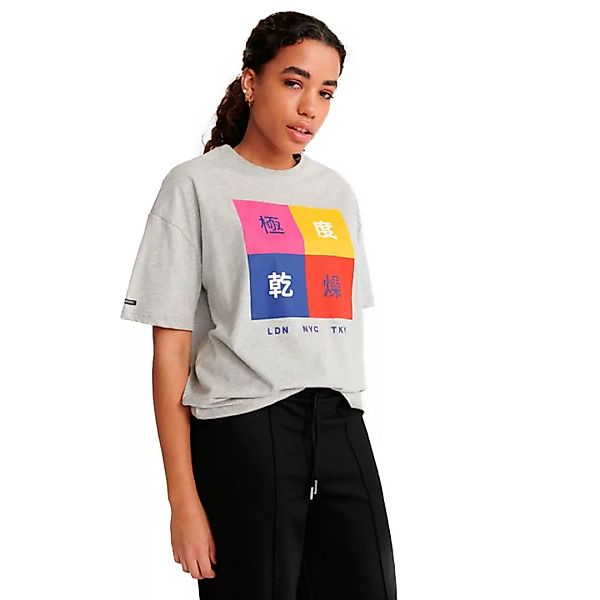 Superdry Symbol Block Box Fit Kurzarm T-shirt XS Grey Marl günstig online kaufen