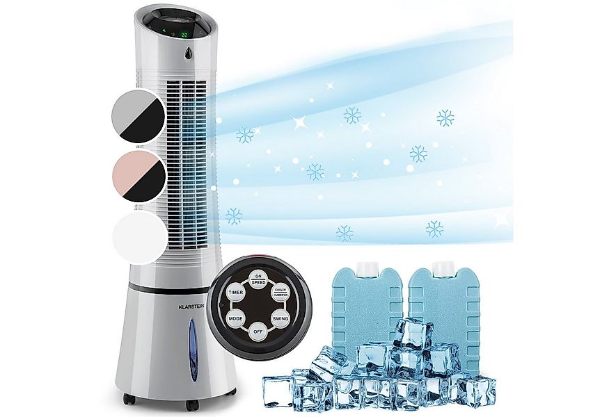 Klarstein Ventilatorkombigerät Skyscraper Ice 6 L 210 m3/h Luftkühler Grau, günstig online kaufen