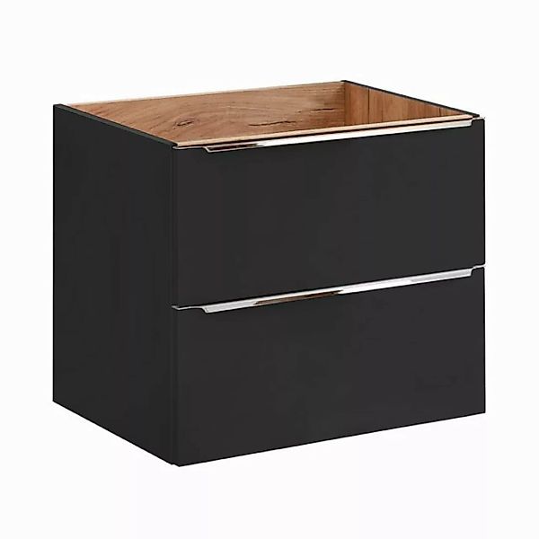 Lomadox Waschbeckenschrank TOSKANA-BLACK-56 Waschtischunterschrank 60cm in günstig online kaufen