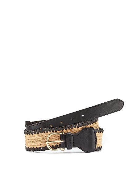 LASCANA Taillengürtel, Stretchgürtel, elastischer Gürtel in Bast-Optik für günstig online kaufen