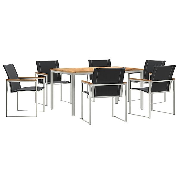 vidaXL 7-Teilige Garten Essgruppe aus Massivem Akazienholz 3334816 günstig online kaufen