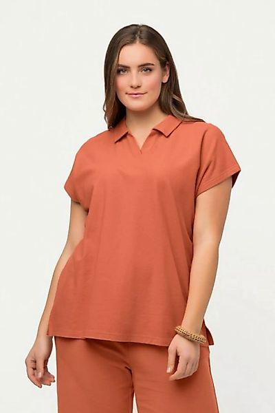 Ulla Popken Poloshirt Poloshirt Oversized Polokragen Halbarm günstig online kaufen