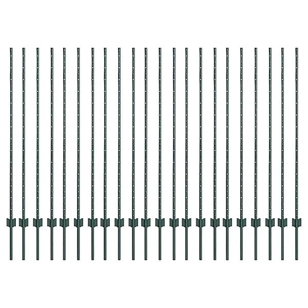vidaXL Zaunpfosten 22 Stk Grün 180 cm Stahl 3335922 günstig online kaufen