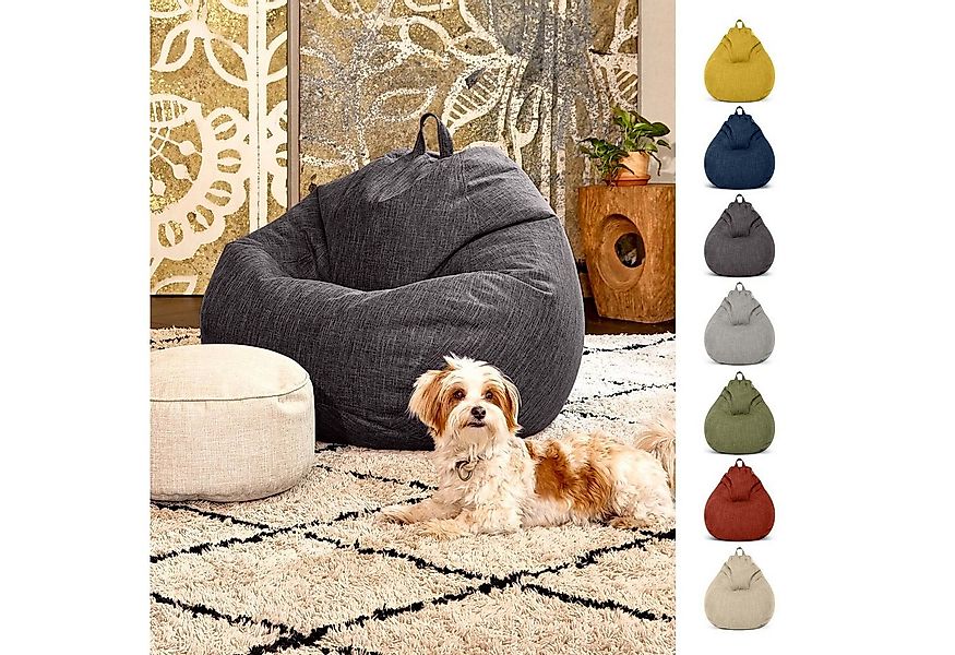 Green Bean Sitzsack Home Linen (Indoor Riesensitzsack mit EPS-Perlen Füllun günstig online kaufen