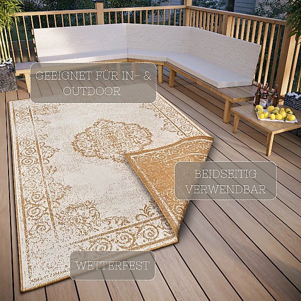 NORTHRUGS Teppich »CEBU Wendeteppich«, rechteckig, 5 mm Höhe, In-& Outdoor, günstig online kaufen