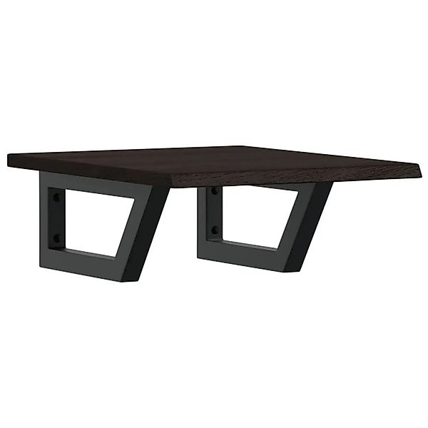 vidaXL Waschtischplatte mit Halterung Stahl und Massivholz Eiche 3302575 günstig online kaufen