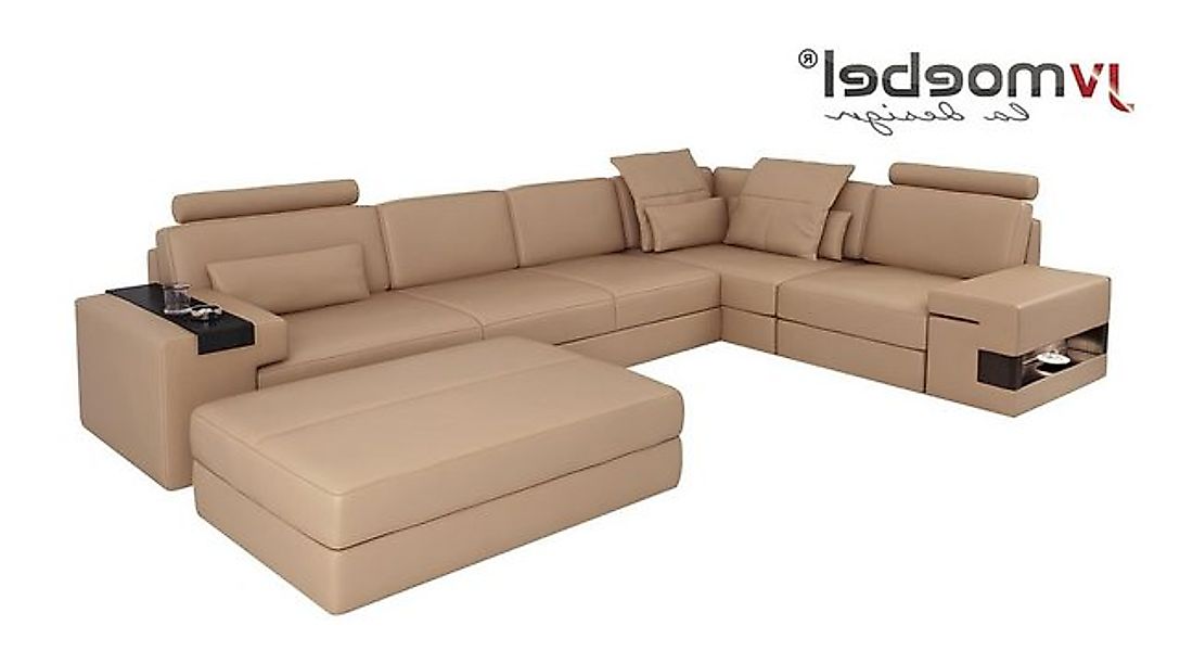 Xlmoebel Ecksofa Neues L-Form Wohnzimmer Polstermöbel Set mit Hocker in mod günstig online kaufen