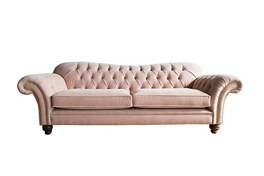 Xlmoebel Chesterfield-Sofa Dreisitzer Chesterfield Sofa in Rosa aus Textilg günstig online kaufen