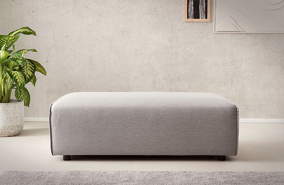 LeGer Home by Lena Gercke Hocker "PIARA, Polsterhocker mit Kedernaht, Cord, günstig online kaufen